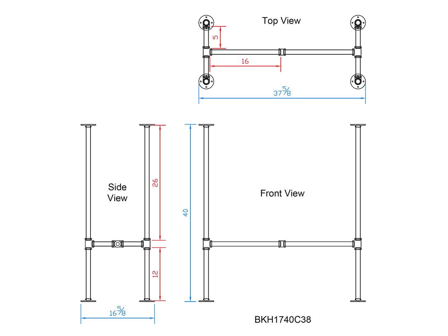 pipe table legs