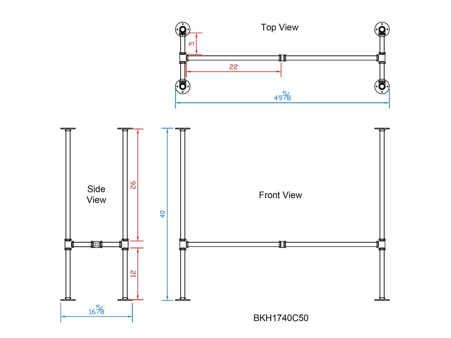 pipe table legs