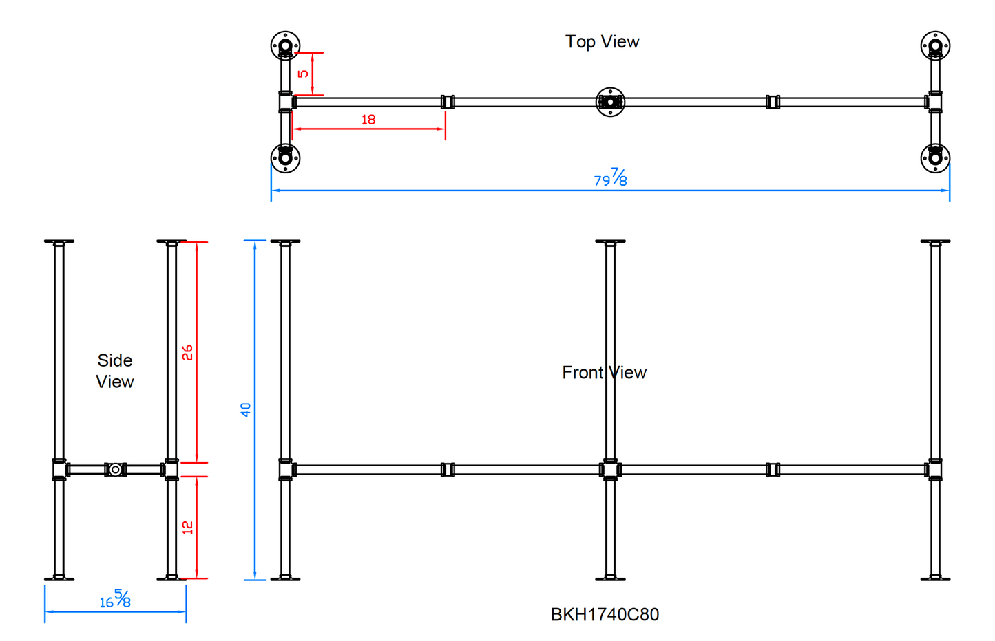 pipe table legs