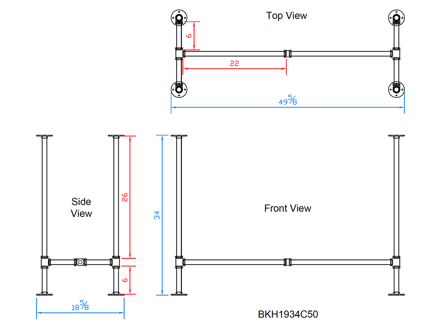 pipe table legs