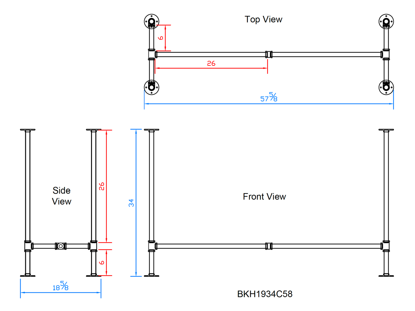 pipe table legs