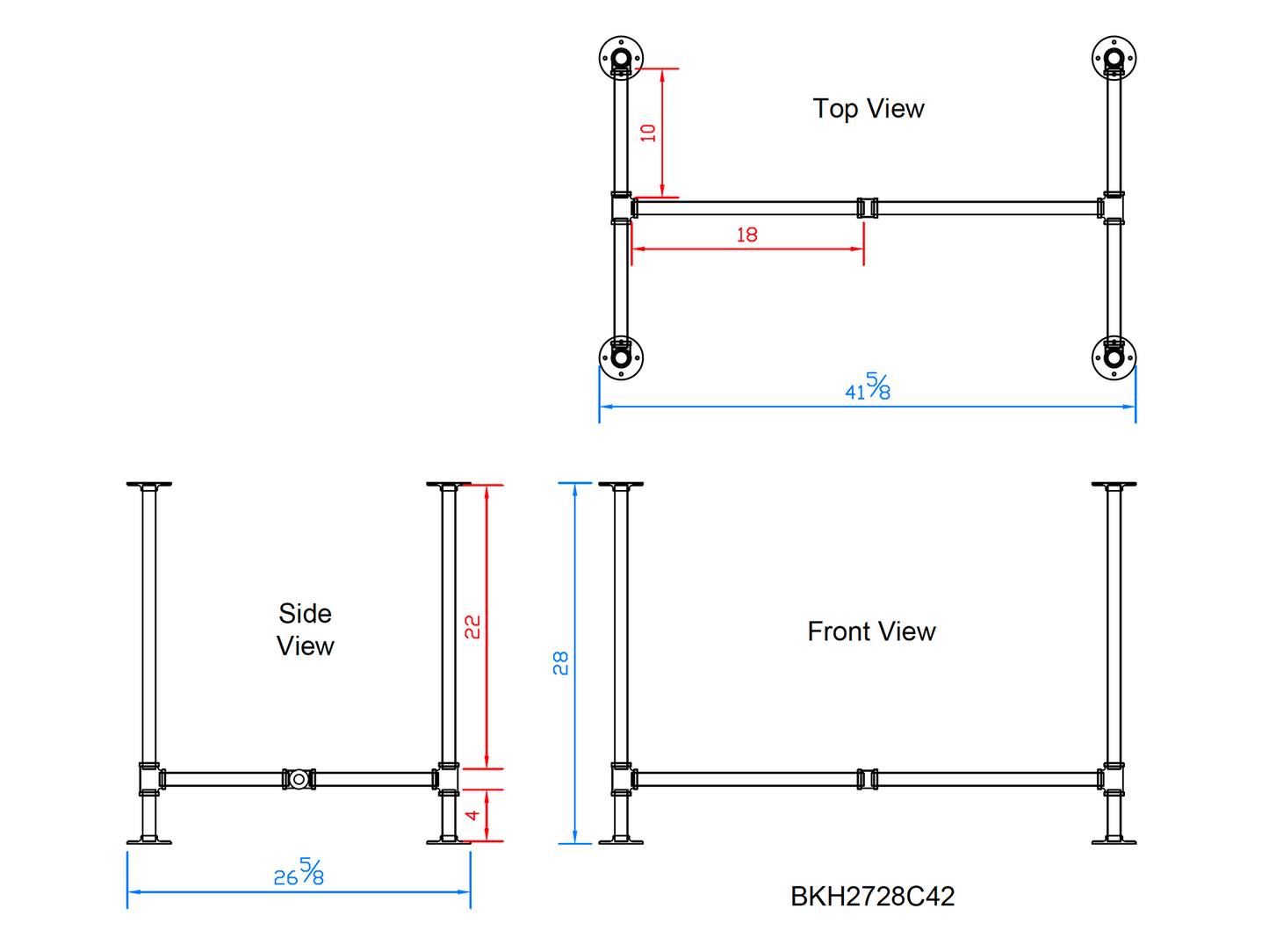 pipe table legs