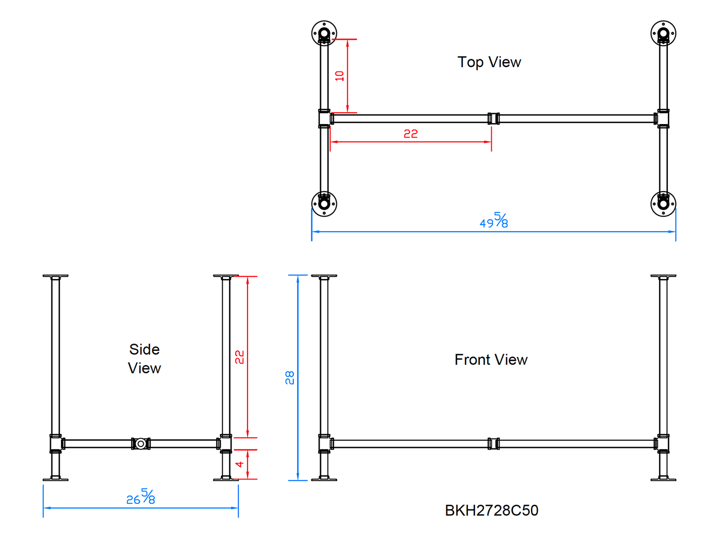 pipe table legs