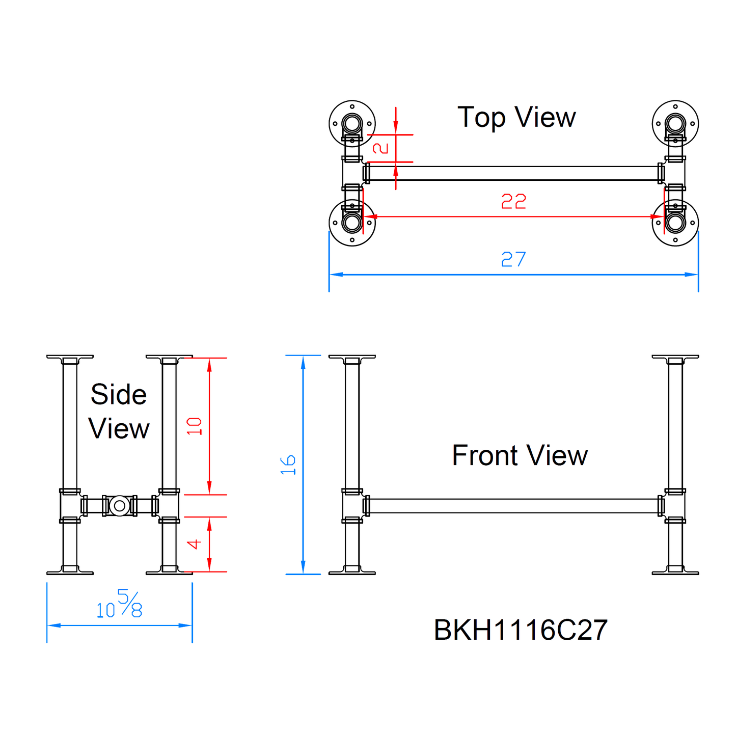 pipe bench legs