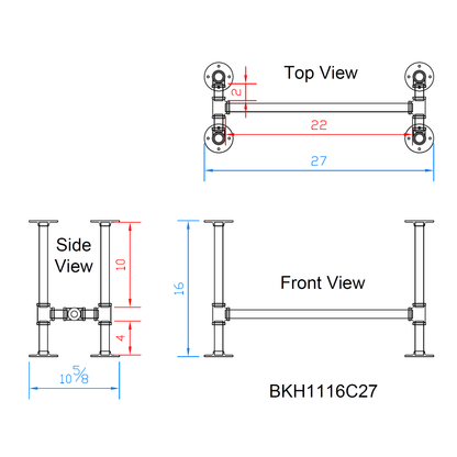 pipe bench legs