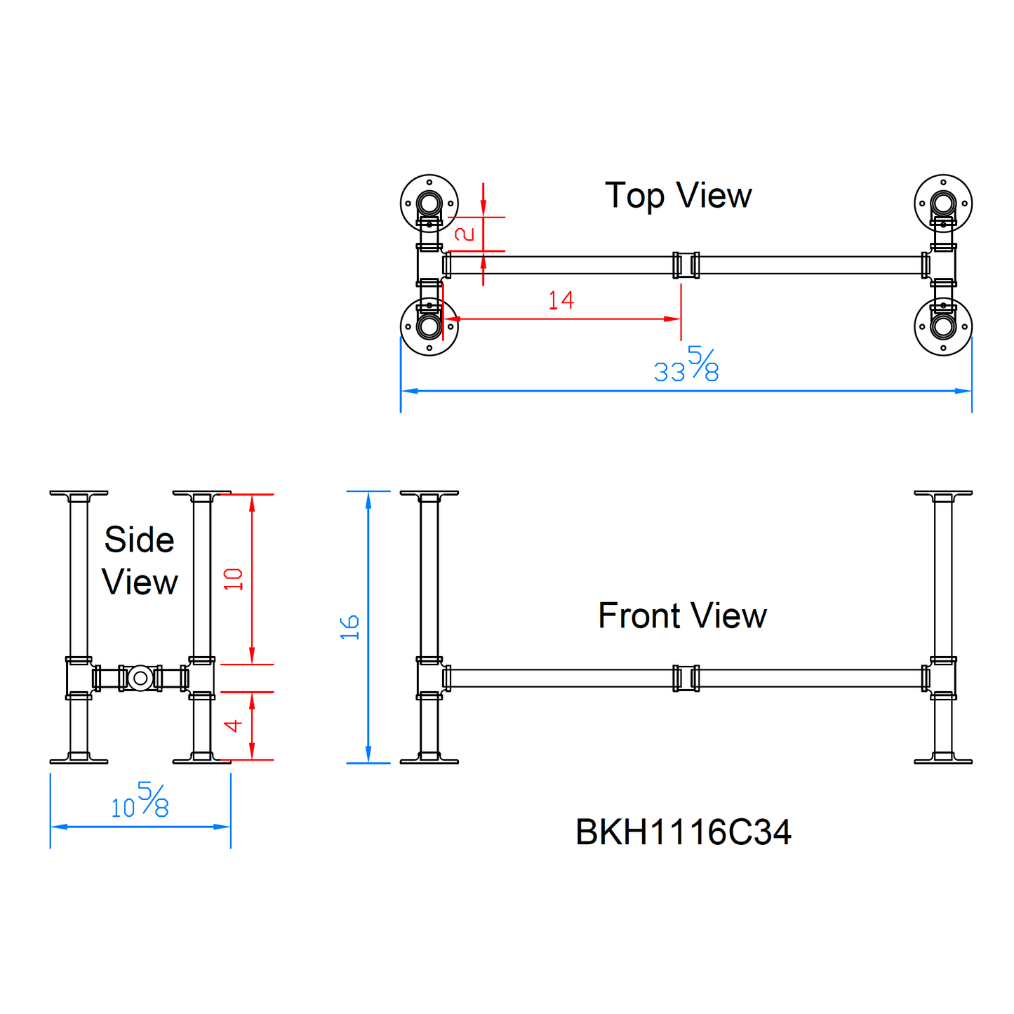 pipe bench legs