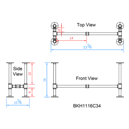 pipe bench legs