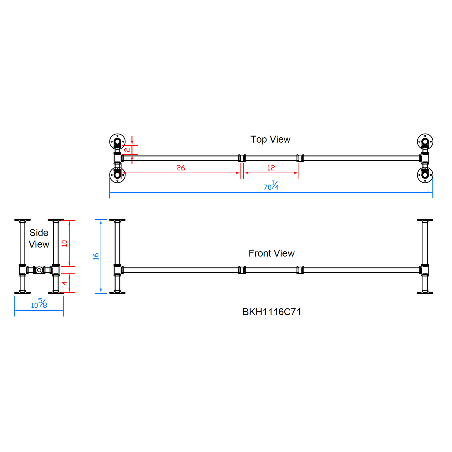 pipe bench legs