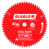 DIABLO 7-1/4 in. x 60 Tooth Finish Saw Blade (D0760X)