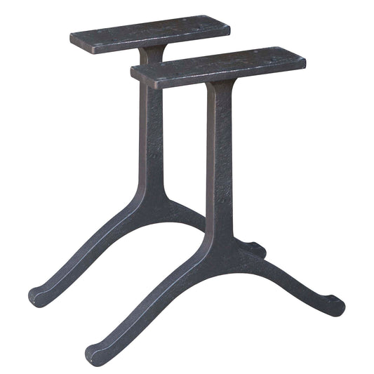 table legs for bench or coffee table, in cast iron, wishbone-shaped design