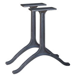 cast iron table legs for dining table, wishbone-shaped black powder coated